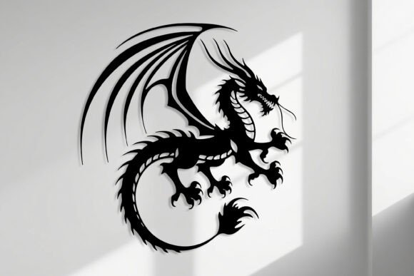 Download Laser Cut Dragon Wall Art SVG Sign - Premium Bundle