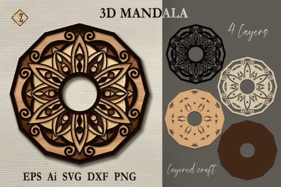 Download Layered Mandala SVG File.Layered Craft - Layered mandala svg Collection