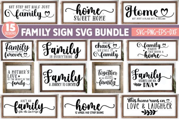 Download Family Sign SVG Bundle - Family sign Collection
