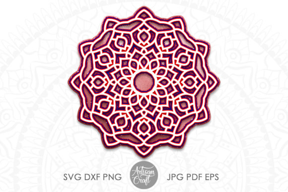 Download 3D Layered Mandala SVG, 3d Papercraft - Layered mandala svg Collection
