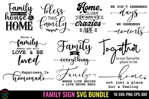 Download Family Sign SVG Bundle I Farmhouse Sign - Family sign Collection