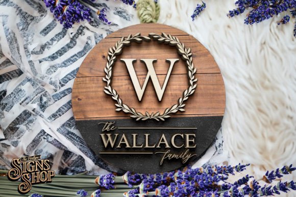 Download Family Monogram Wreath | SVG Family Sign - Family sign Collection